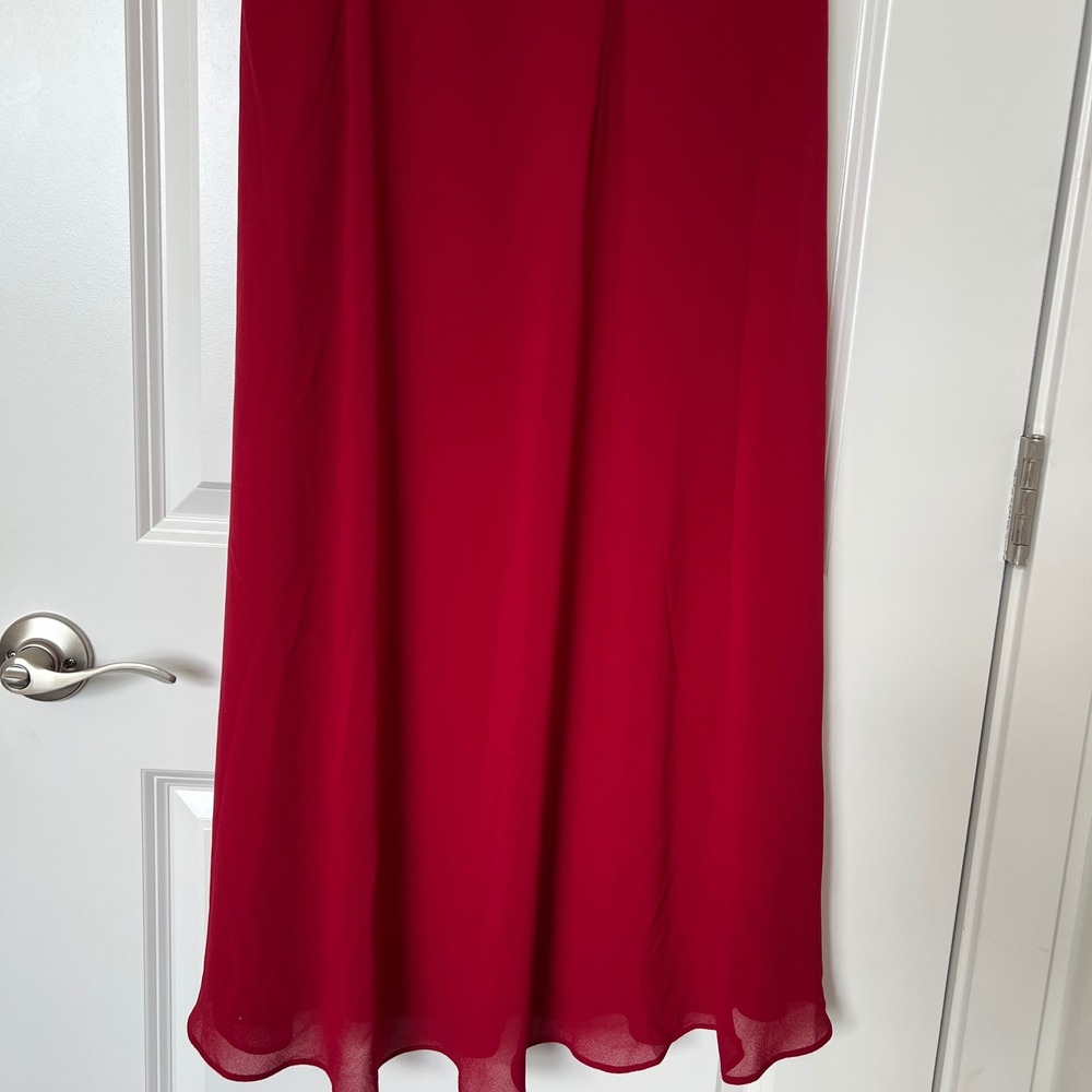 Studio I Petite‎ Red Sleeveless Scoop Neck Maxi Dress - Picture 9 of 11